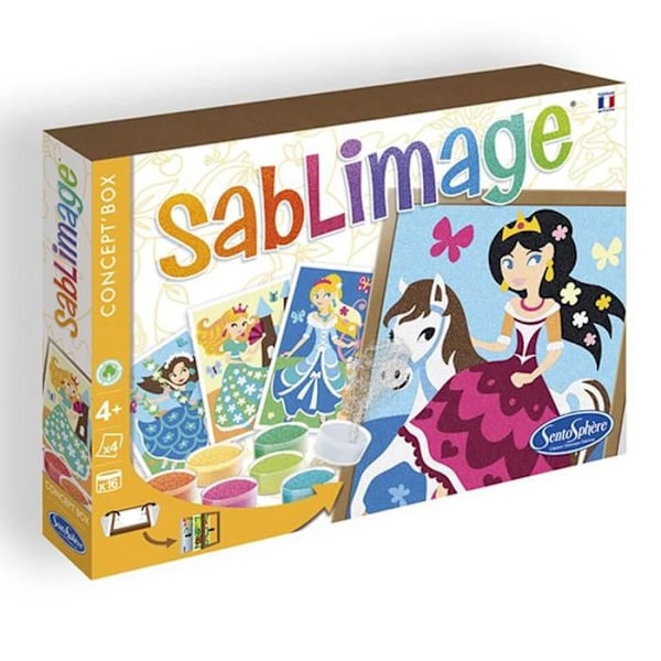 Sandimage Princesses Kit - Sentosphere - För barn från 4 år - Lila - Orange Orange