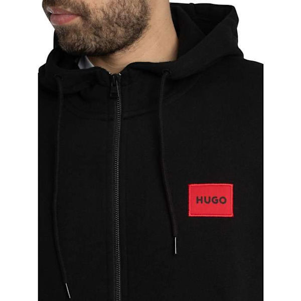 Sweat med dragkedja - HUGO BOSS - Daple212 - Bomullsfleece - Logotypmärke - Svart Svart S