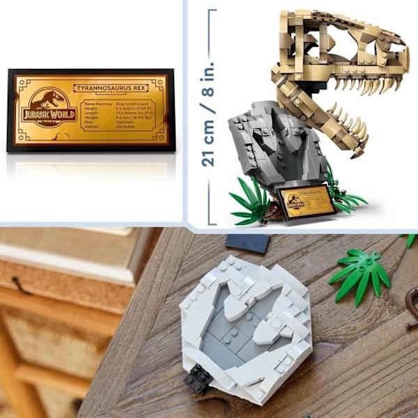 LEGO® 76964 Jurassic World Dinosauriefossiler: T. Rex skalle, Dino Toy, Inredning för barnrum Flerfärgad