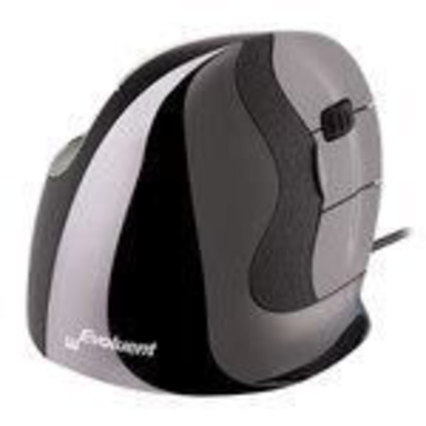 Ergonomisk mus - Evoluent - VerticalMouse D Medium - 2600 dpi - 5 programmerbara knappar - Högerhänt