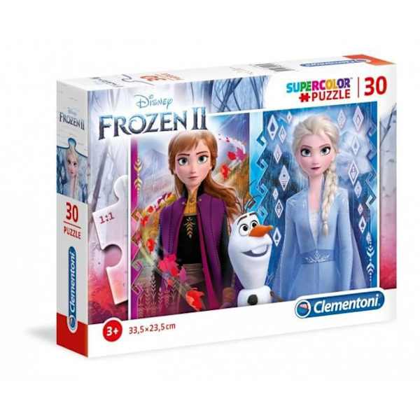 Disney Frozen 2 Pussel - CLEMENTONI - 30 bitar - För barn från 4 år Flerfärgad