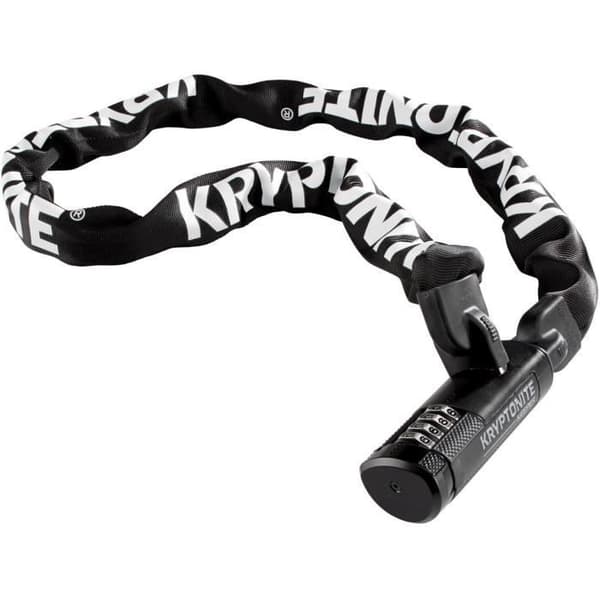 Kryptonite Keeper 712 Combo I.C. - Cykellås - 120 cm vit/svart vit svart