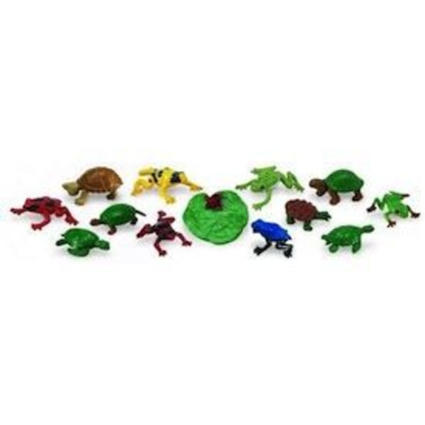 SAFARI groda- och sköldpaddsfigurer för barn från 3 år och uppåt - Plastleksak för inomhusbruk