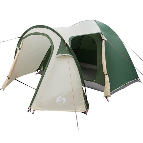Campingdome tält - vidaXL - 384x254x170 cm - Grön - Polyester - Vattentät - Brandsäker - Vindresistent Grön