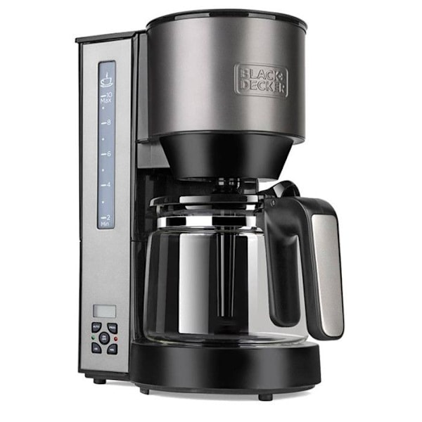 Filterkaffebryggare - BLACK ET DECKER - BXCO 1000 E - 12 koppar - Permanent filter - Programmerbar 24 timmar