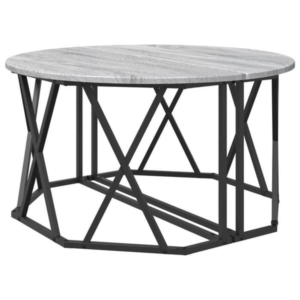 Soffbord - Grå Sonoma - 80x80x42 cm - Återvunnet trä - Modern stil Grå