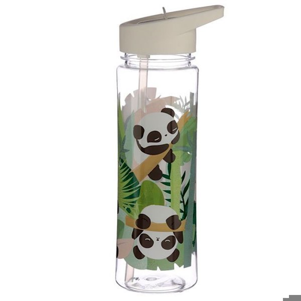 Vattenflaska - Puckator - Panda - 550ml - Vit/Grön - Unisex vit/grön