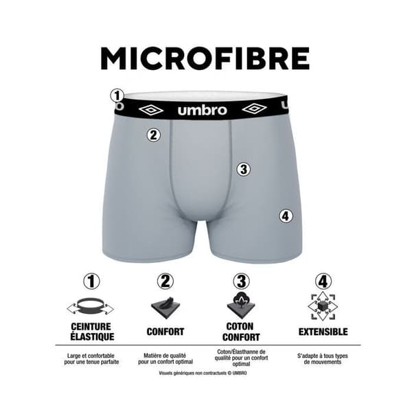 Umbro Boxer Herr Caleçon Herr - Svart (6-pack) Svart S