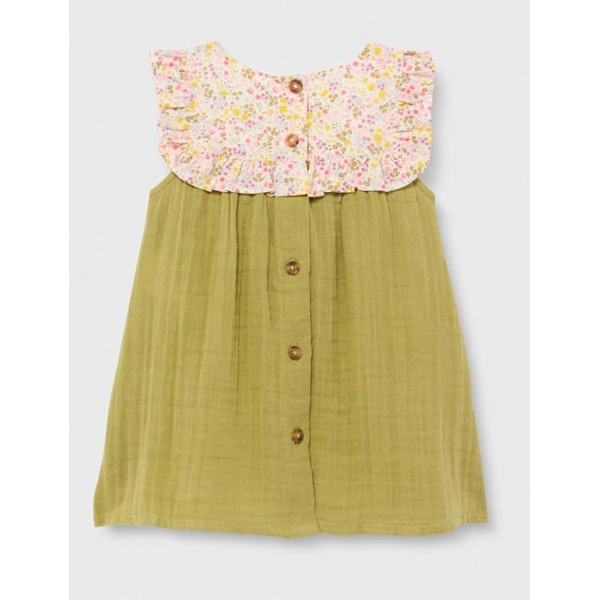 United colors of benetton dress - 4HEBGV006 - Girl's dress Grön 0G8 5-6 år gammal