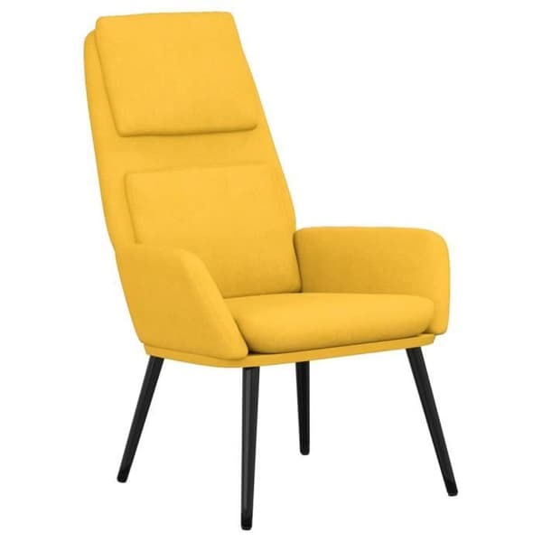 vidaXL avkopplingsstol Senapsgult tyg 341319