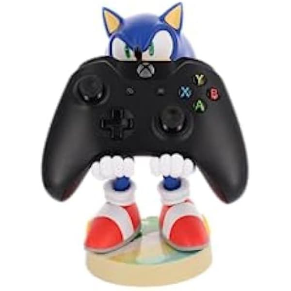 Modern Sonic Gaming Figur - CABLEGUYS - Styrenhet/smartphonehållare - 20 cm - Blå blå