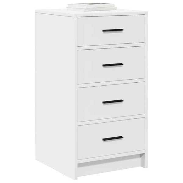 vidaXL Buffé med låda Vit 40 x 41 x 75 cm Ingenjörsträ 865055