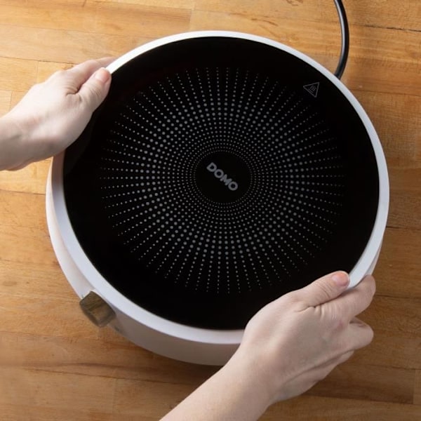 Induktionsplatta - DOMO - DO30112IP - 2000 W - 1 kokzon - Rund vit design