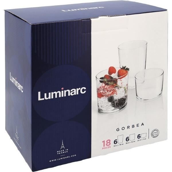 Set med glasögon Luminarc Gorbea Transparent glas (18 st)