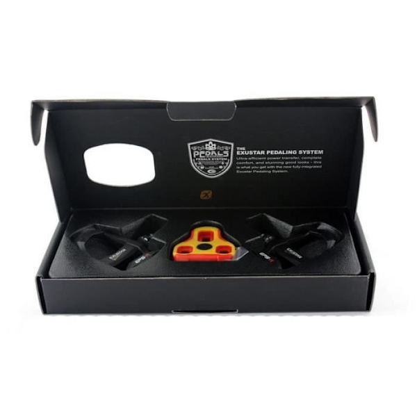EXUSTAR E-PR200 Road Pedal - Svart - Termoplastkropp - 122g