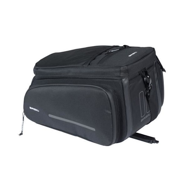 Resväska - Basil - Mik - 10-26L - Återvunnen polyester - Svart Svart