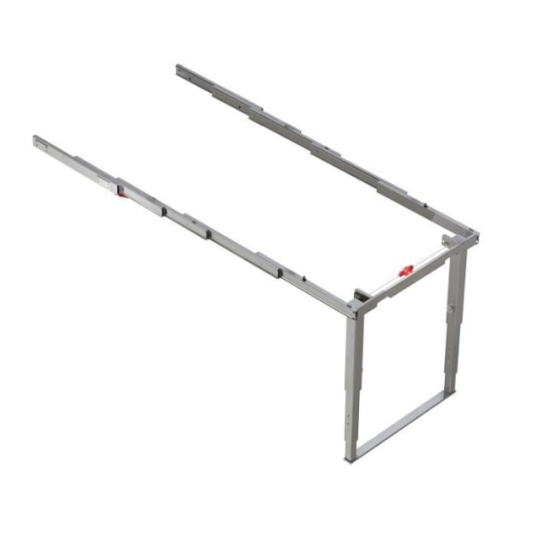 Emuca hardware Slide for Party utdragbart bord, borstat rostfritt stål, aluminium