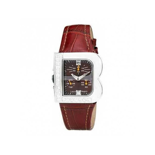 Kvinnoarmband - Laura Biagiotti - LB0002L-10Z - Läder - Kvarts - 33 mm kastanj