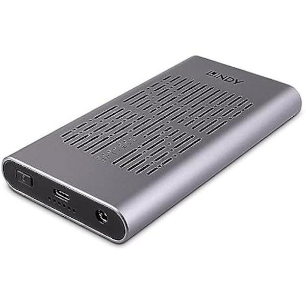 LINDY USB 3.2 Gen 2x2 Dual SSD M.2 NVMe-hölje med kloningsfunktion