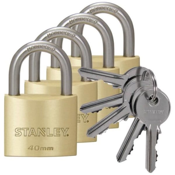 Stanley S742-038 Hänglås 40 mm universalstängning med nyckellås