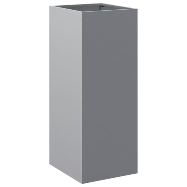 Jardinière - VIDAXL - 32x27,5x75 cm - Galvaniserad stål - Silverfärgad -rektangulär silver-