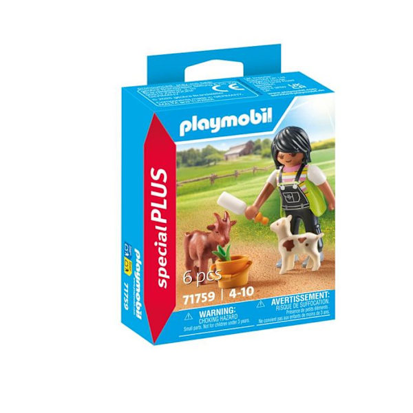 Figurine Playmobil - PLAYMOBIL - PLL71759 - Bondgårdskvinna - Getter - Getkid - Playmobil Country Flerfärgad