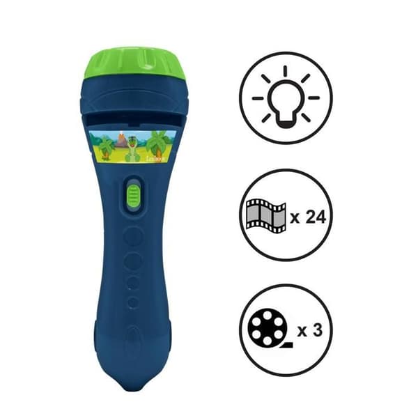 Berättelseprojektor och dinosaurieficklampa GRÖN