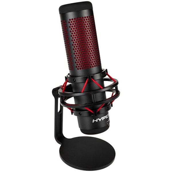 Mikrofon Gaming - HyperX - QuadCast - Svart - Popfilter - 4 riktningar Svart