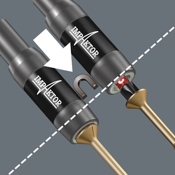 Bitshållare - WERA - 897/4 Impaktor R - Ringmagnet - Snäppring - Hexagonal 1/4"