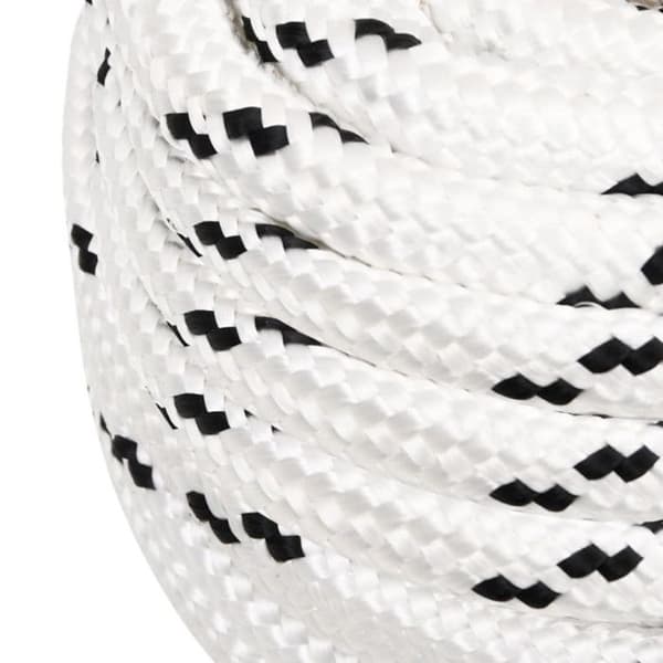 152789 vidaXL Arbetslina Vit 20 mm 25 m Polyester Vit