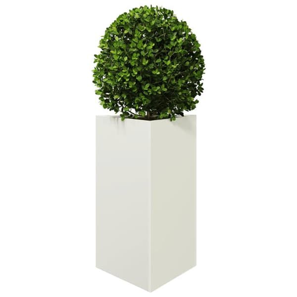 vidaXL Blomlådor 2 st vit triangulär 50x43x75 cm stål 851174