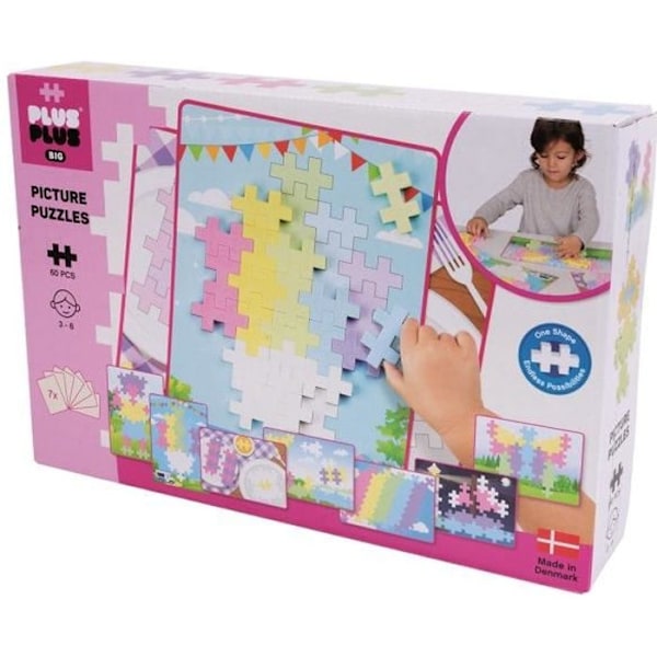 Pussel - Plus Plus - Midi BIG - 60 bitar - Pastellfärg - Från 3 år Pastell