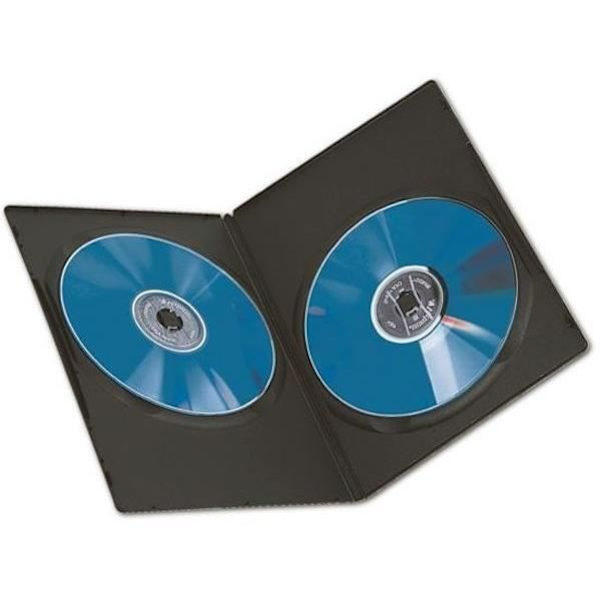Nierle ekonomi Dubbla DVD-fodral, 7 mm, Svart, 100 st