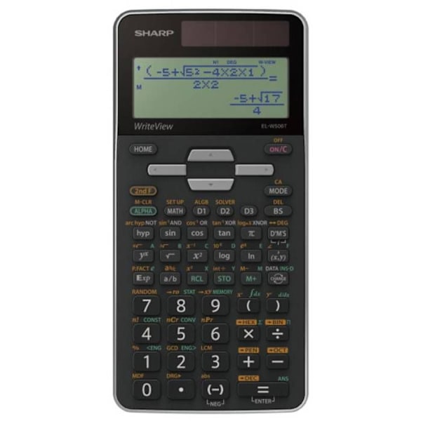 Skolkalkylator - SHARP - EL-W506T-GY - LCD-skärm - Svart - Vetenskaplig