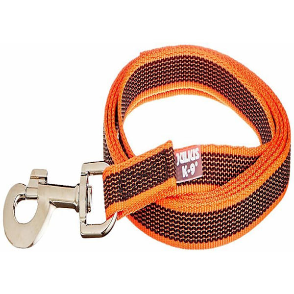 Julius k-9 - 216GM-OR-2 - Julius-K9 Halkfritt koppel Färg - Grå utan handtag, 20 mm x 2 m, Orange-Grå