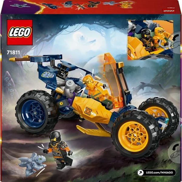 LEGO NINJAGO 71811 Arins Ninja Off-Road Buggy, set med drake och 4 minifigurer Svart