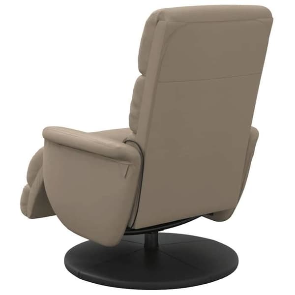 vidaXL Massagestol med fotstöd cappuccino 356728