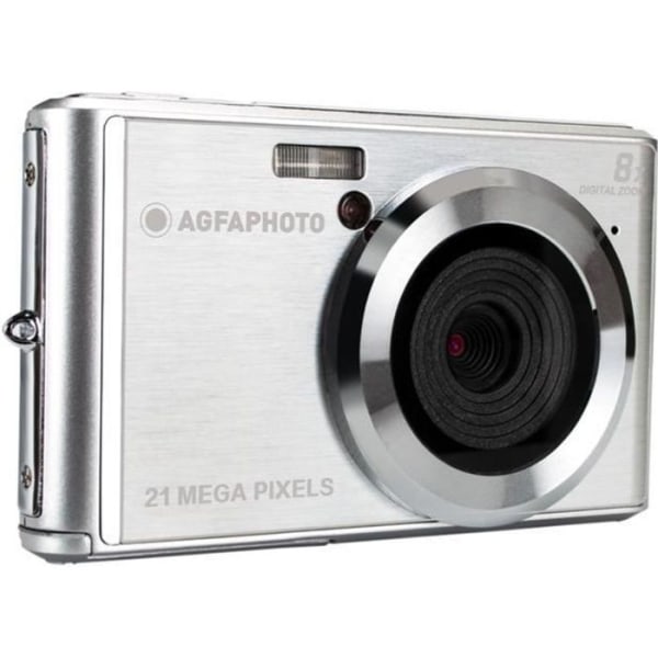 AGFA PHOTO DC5200 kompakt digitalkamera - 21 Mp CMOS-sensor - 8X zoom - 2,4'' LCD-skärm - Silver