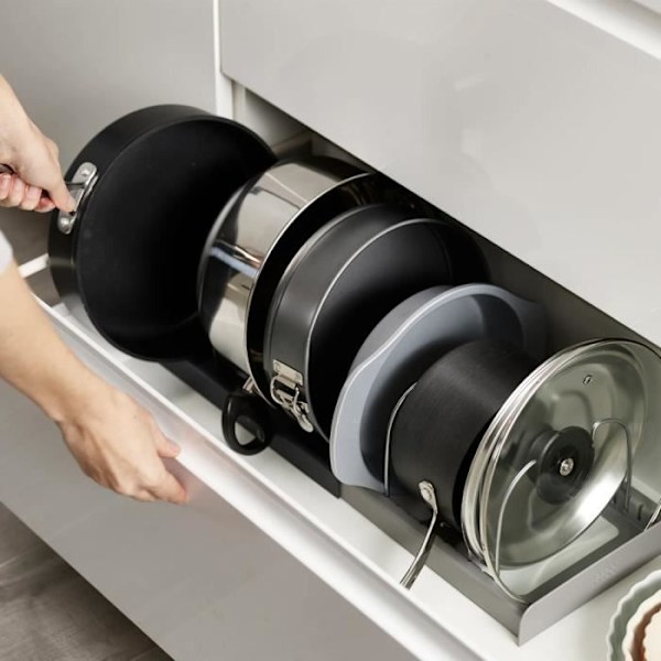 Kökorganisator - Joseph Joseph - DrawerStore™ - Utvidbar 30,5 till 56 cm - 7 avdelare - Grå Grå