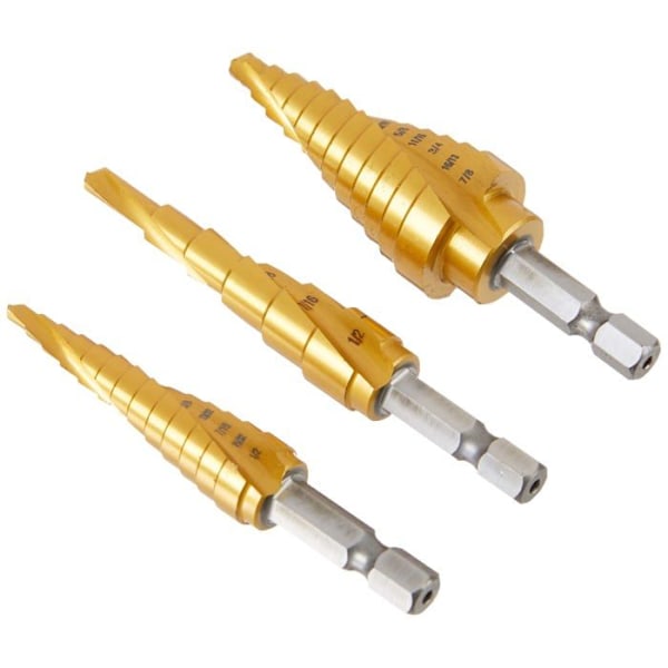 Foret - meche Denali - DB-006 - Märke - Set med 3 stegade borr, 3 - 13 mm, 5 - 13 mm, 5 - 22 mm