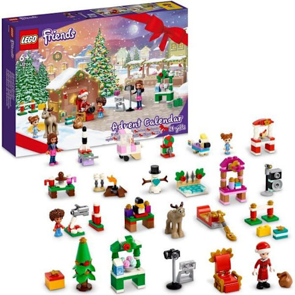 LEGO Friends 41706 adventskalender 2022, leksak och minifigurer, julklapp till barn Flerfärgad