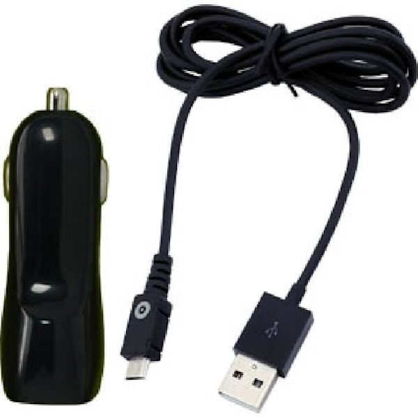 MUVIT SPRING billaddarpaket 1USB 1A + MICRO USB-kabel 1M 1A Svart Svart