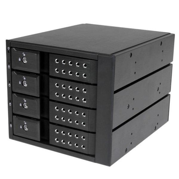 STARTECH Avtagbart ställ utan låda för 4 x HDD SAS II / SATA III 6Gb/s 3,5"- Aluminium