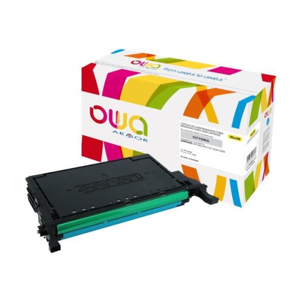 OWA Gul renoverad tonerkassett (alternativ för: Samsung CLT-Y5082L) för Samsung CLP-620ND, 670N, 670ND;...