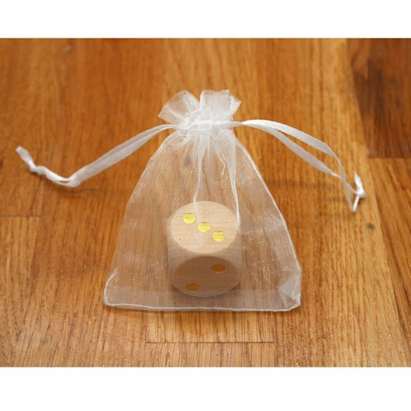 Olilly - 100 organzapåsar - 7 x 9 cm - Vit färg - Perfekt för bröllop, dop, presenter, lavendel, smycken (vit)