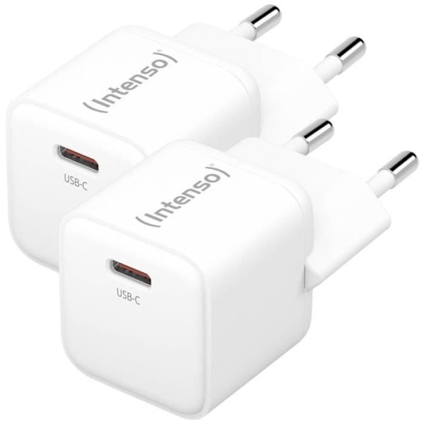 Intenso W30C GaN USB-laddare - Modell W30C GAN - Max utström 3A - USB-C® GaN-kontakt