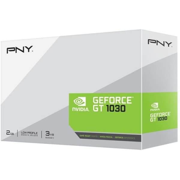 Grafikkort - PNY - GEFORCE GT1030 - 2 GB - PCIE 3.0 - (VCG10302D4SPPPB)