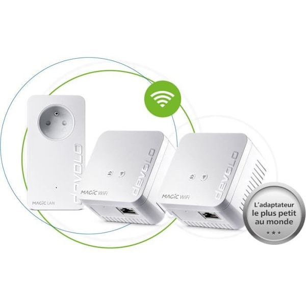 DEVOLO Magic 1 WiFi mini - Multiroom Kit - 3 PLC-adaptrar - 1200 Mbit/s