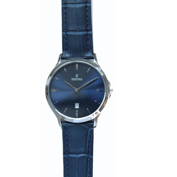 Klocka - Festina - 16745/3 - Läder - Analog - Blå Blå