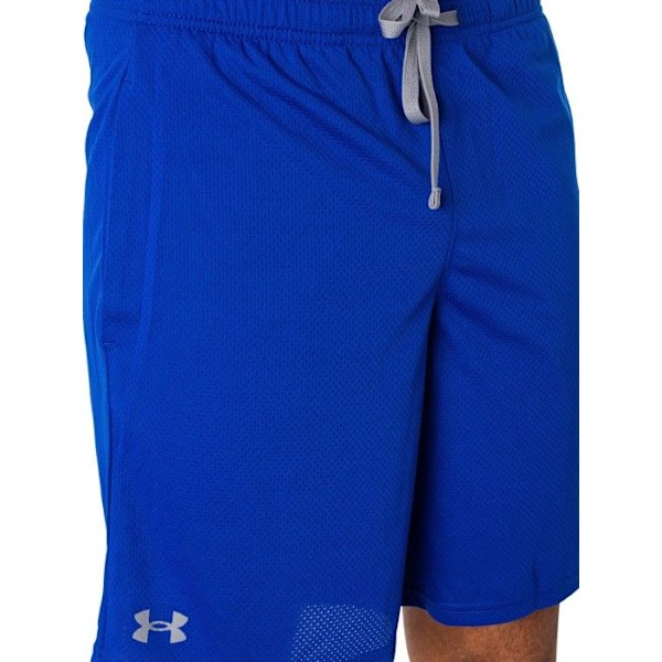 Kort för män - Under Armour - Tech Mesh 1328705-400 - Blå - Lös passform - 100% Polyester Blå XL